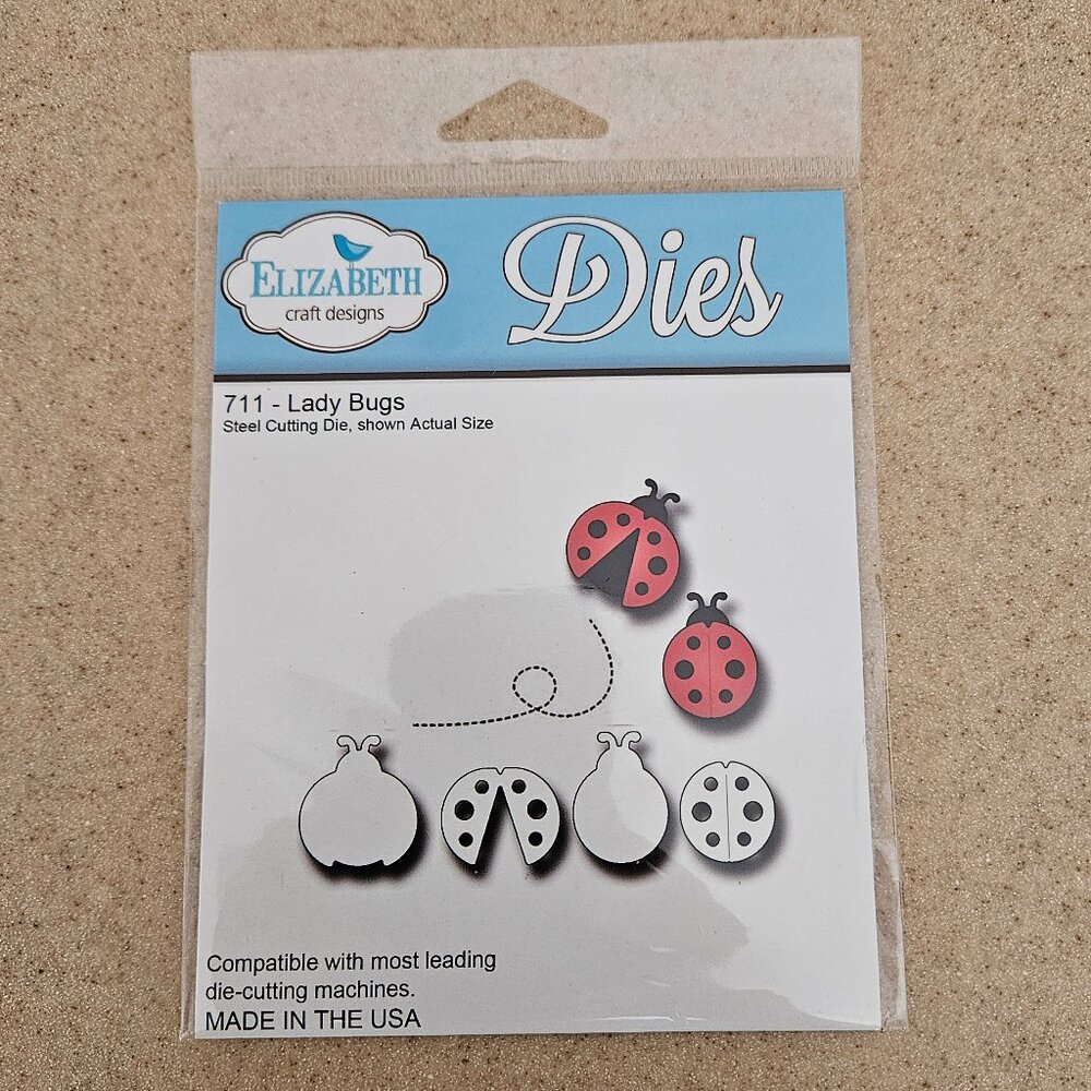 ELIZABETH CRAFT DESIGNS METAL DIES LADY BUGS 711 STEEL CUTTING DIE MACHINE